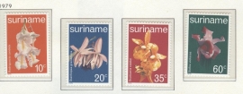 REP. SURINAME 1979 ZBL SERIE 157 BLOEMEN FLOWERS ORCHIDEEËN ORCHIDS