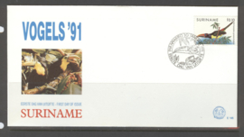 REP. SURINAME ZBL FDC E145 VOGELS