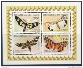 REP CONGO 2001 VLINDERS BUTTERFLIES PAPILLONS ++ M(DA IV)