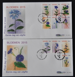 ARUBA 2015 FDC E 204 AB BLOEMEN