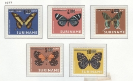 REP. SURINAME 1977 ZBL SERIE 097 VLINDERS BUTTERFLIES