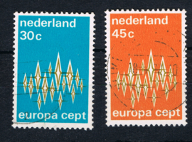 NEDERLAND 1971 NVPH 1007-1008 GEBRUIKT ++ L 597