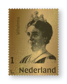 NEDERLAND GOUDEN ZEGEL WILHELMINA  LIMITED EDITION