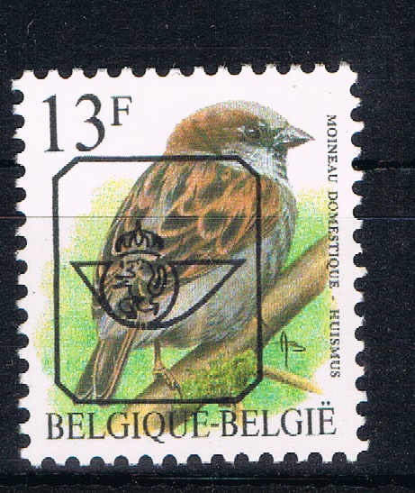 VOGELS Type " Buzin " Voorafgestempeld. Gom P8 Fluor (OBP) ++ D(B) 215