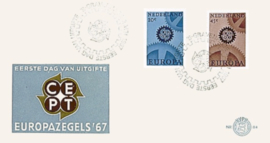 NEDERLAND 1967 FDC E84a fosfor OPEN KLEP ++ VOORBEELD SCAN