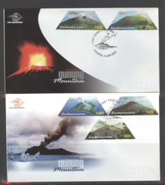 INDONESIË FDC 2003-04ab VULKAAN