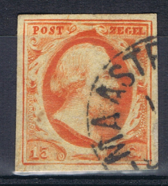 NEDERLAND 1852 NVPH 3 GESTEMPELD MAASTRICHT ++ D 236