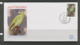 REP. SURINAME ZBL FDC E087 LUCHTPOST VOGEL