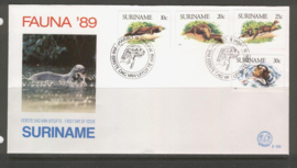 REP. SURINAME ZBL FDC E129 / 129 A FAUNA VISOTTERS