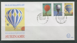 REP. SURINAME ZBL FDC E074 AB LUCHTBALLON