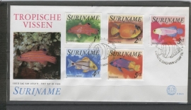 REP. SURINAME ZBL FDC E015A VISSEN FISHES