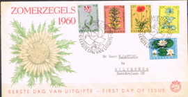 NEDERLAND 1960 FDC E43 GESLOTEN KLEP