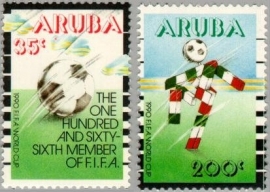ARUBA 1990 NVPH SERIE 076 WORLD CUP VOETBAL SOCCER FOOTBALL