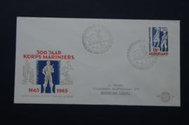 NEDERLAND 1965 FDC 77 GETYPT OPEN KLEP ++ VOORBEELD SCAN