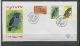 REP. SURINAME ZBL FDC E014AB VOGELS BIRDS