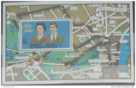 MALEDIVEN 1977 MCHL BLOK 42  ++ M3 012
