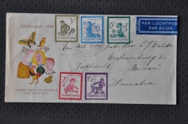 NEDERLAND 1950 FDC E4 KIND OPEN KLEP