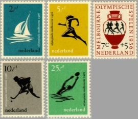 NEDERLAND 1956 NVPH SERIE 676 OLYMPISCHE OLYMPICS MELBOURNE