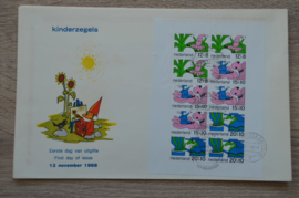 1968 NEDERLAND NVPH FDC KINDERZEGELS BLOK 917 AUTOPOSTKANTOOR