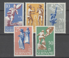 SURINAME POSTFRIS NVPH 522-26 KIND CHILD