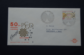 NEDERLAND 1968 FDC 88 GETYPT OPEN KLEP ++ VOORBEELD SCAN