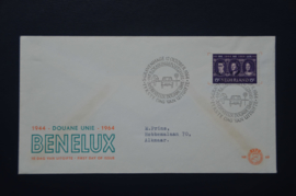 NEDERLAND 1964 FDC 68 GETYPT OPEN KLEP ++ VOORBEELD SCAN