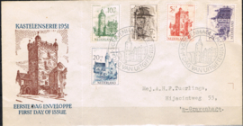 NEDERLAND 1951 FDC E5 OPEN KLEP ++  LEES