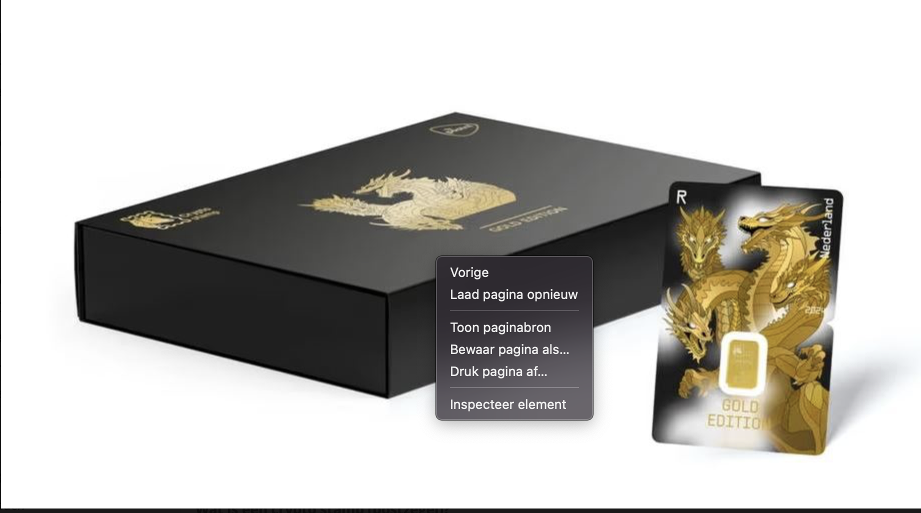 CRYPTO ZEGEL DRAAK DRAGON KLEUR GOUD LIMITED EDITION