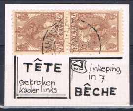 NEDERLAND 1924 NVPH 061b TETE BECHE GESTEMPELD ++ C 378