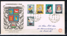 NEDERLAND 1960 FDC E46 OPEN KLEP