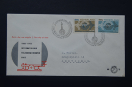 NEDERLAND 1965 FDC 73 GETYPT OPEN KLEP ++ VOORBEELD SCAN