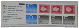 POSTZEGELBOEKJE PZB PB 20A MNH POSTFRIS