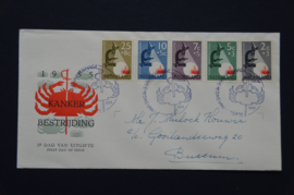 NEDERLAND 1955 FDC E23 GESLOTEN KLEP