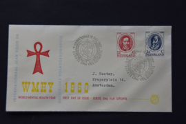 NEDERLAND 1960 FDC E44 GESLOTEN KLEP