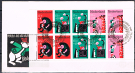 NEDERLAND 1967 FDC E87A COMPLEET KINDERBLOK SCHAARS!!!