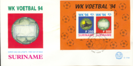 REP. SURINAME ZBL FDC E174 A WK VOETBAL USA