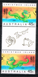 CHRISTMAS ISLANDS 2000 JAAR V/D DRAAK ++ F 299