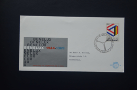 NEDERLAND 1969 FDC 98 GETYPT OPEN KLEP ++ VOORBEELD SCAN