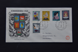 NEDERLAND 1960 FDC E46 GESLOTEN KLEP