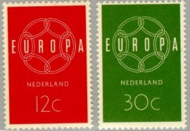 NEDERLAND 1959 NVPH SERIE 727 EUROPA EUROPE