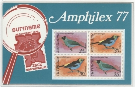 REP. SURINAME 1977 ZBL SERIE 073 VOGELS BIRDS