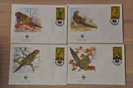 248 + FDC WWF WNF WERELD NATUUR FONDS ++ NORFOLK ISLANDS VOGELS BIRDS
