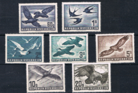 OOSTENRIJK 1950 ANK 967-973 VOGELS BIRDS