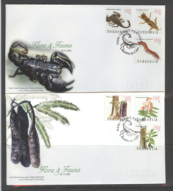 INDONESIË FDC 2004-11ab FLORA EN FAUNA