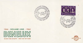 NEDERLAND 1964 FDC E68 OPEN KLEP ++ VOORBEELD SCAN