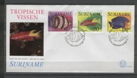 REP. SURINAME ZBL FDC E015B VISSEN FISHES