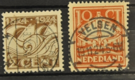 NEDERLAND 1924 NVPH 139-40 GESTEMPELD ++ J 13