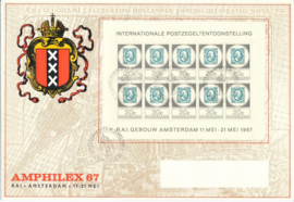 NEDERLAND 1967 FDC "E85" AMPHILEX BLOKKEN OPEN KLEP ++ VOORBEELD SCAN