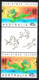 CHRISTMAS ISLANDS 2000 JAAR V/D DRAAK ++ F 299
