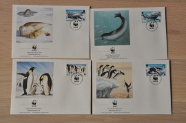 235 ++ FDC WWF WNF WERELD NATUUR FONDS ++ BRITISH ANTARCTIC PINGUIN